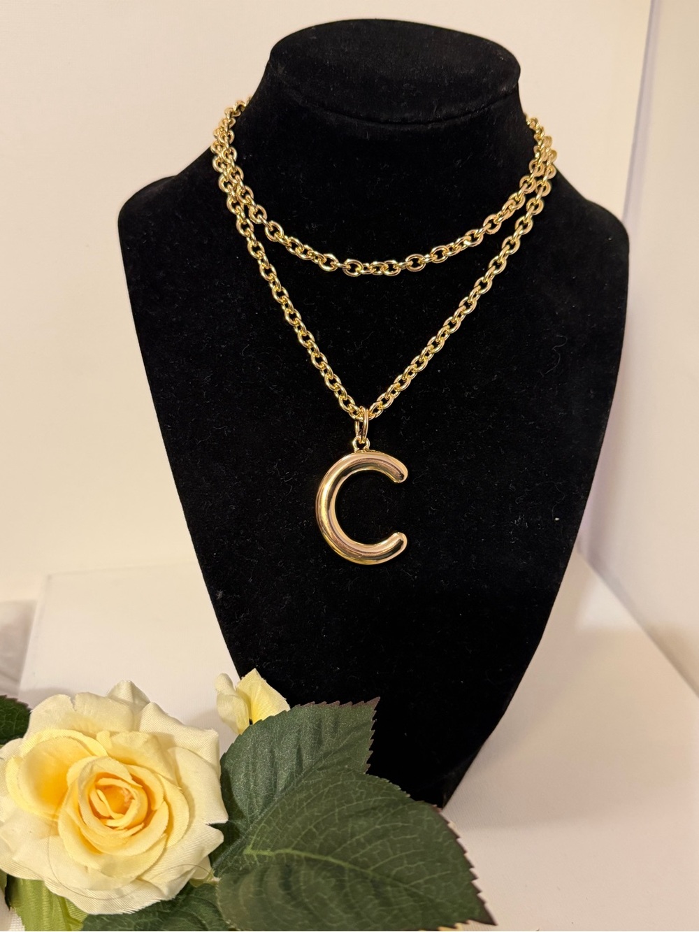 Roxanne Assoulin Authentic The Very Big Puffy Initial Necklace NEW